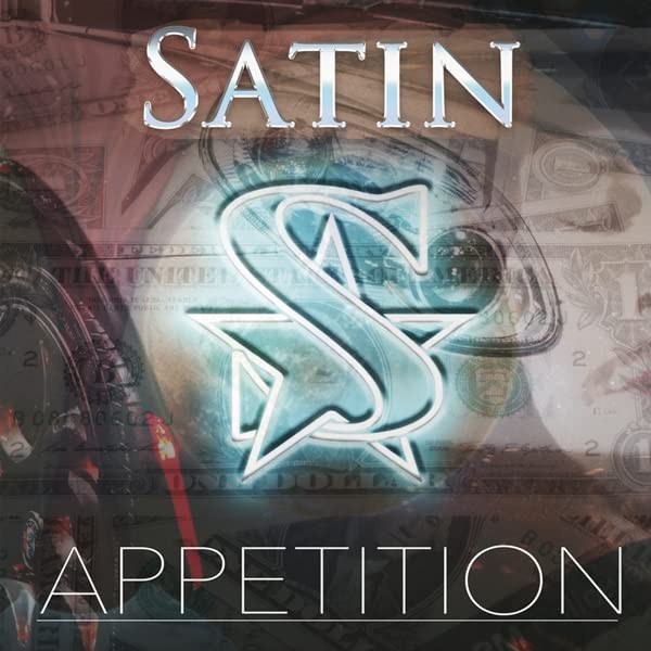 CD cover for Satin’s “Appetition” featuring a starburst over money.