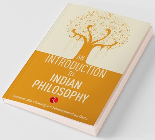 Book cover: "An Introduction to Indian Philosophy" with a tree illustration.