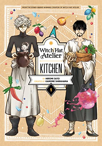“Witch Hat Atelier Kitchen 1” manga cover featuring two male characters and produce.