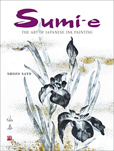 Book cover featuring a black and gray ink wash painting of irises.