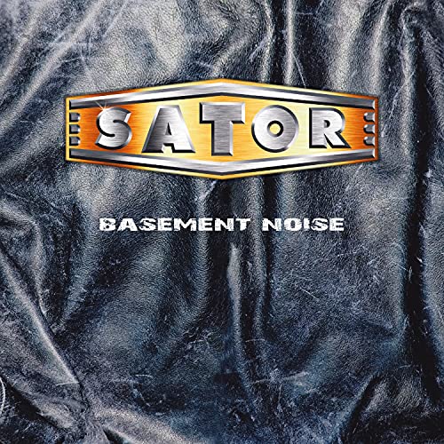 CD cover for Sator’s “Basement Noise” with metallic lettering on a dark texture.