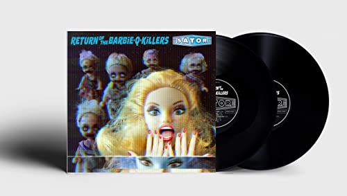 Sator vinyl album cover featuring a blonde doll and two black vinyl records.