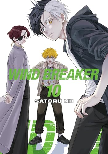 Manga cover featuring three characters with the title Wind Breaker 10 by Satoru Nii.
