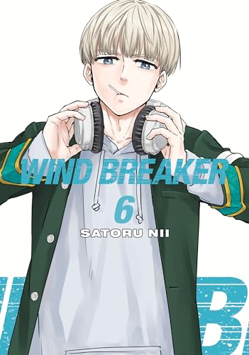 Manga cover: young man with headphones, text “Wind Breaker Vol. 6”.