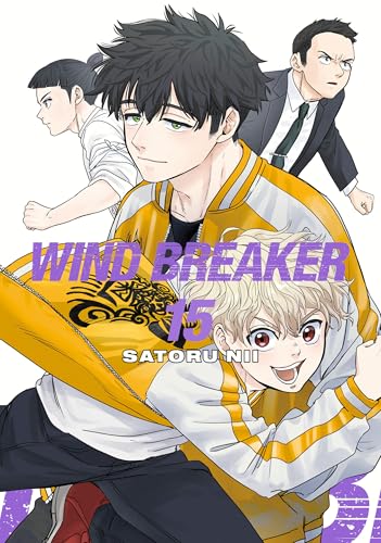 Manga cover: three young men, text “WIND BREAKER 15” prominent.