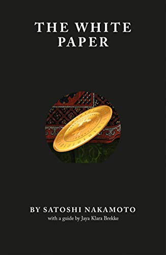 Black book cover with gold coin illustration and white text: "The White Paper".
