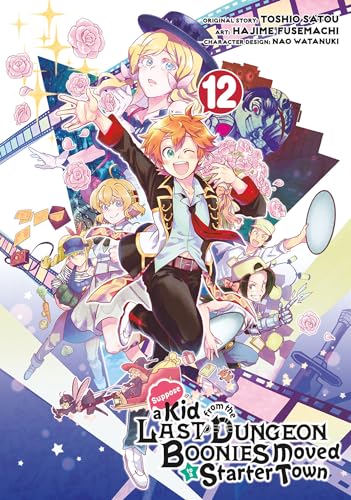 Manga volume cover with colorful anime characters and title text.