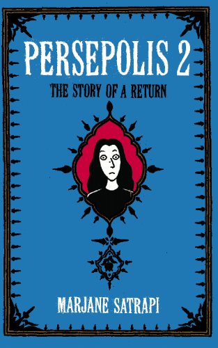 Book cover: "Persepolis 2" with a portrait of a woman in a frame.