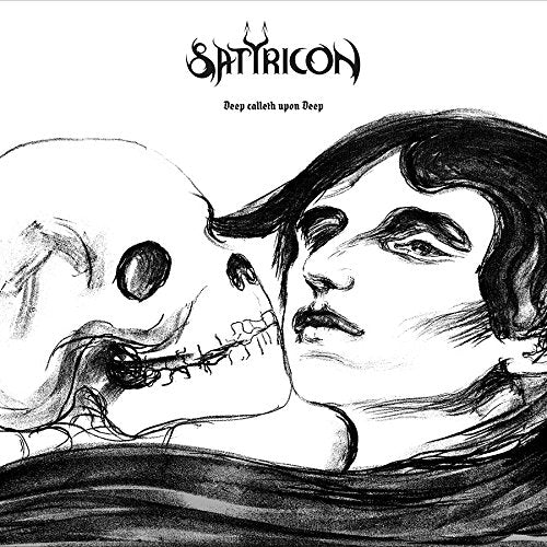 Black and white album cover with skull and embracing figure.