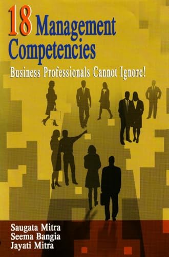 Book cover: "18 Management Competencies" with silhouettes of businesspeople.