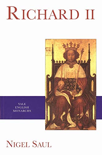 Book cover for “Richard II” featuring a medieval king on his throne.