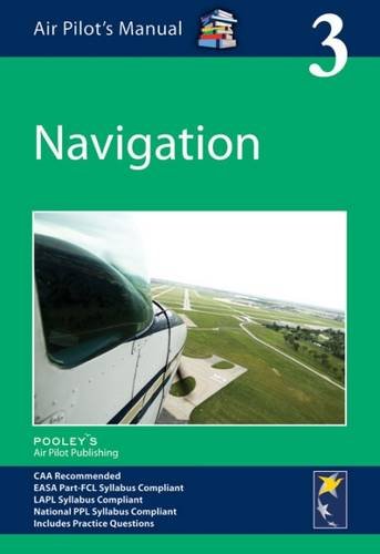 A book with a standard cover, likely blue or grey, on aviation navigation.