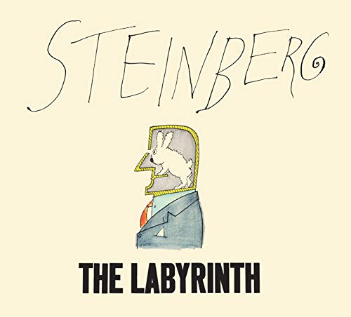 Book cover: illustration of a man with a rabbit head, titled “The Labyrinth”.