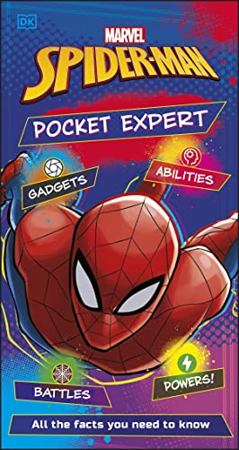Marvel Spider-Man Pocket Expert book cover featuring Spider-Man’s face and details.