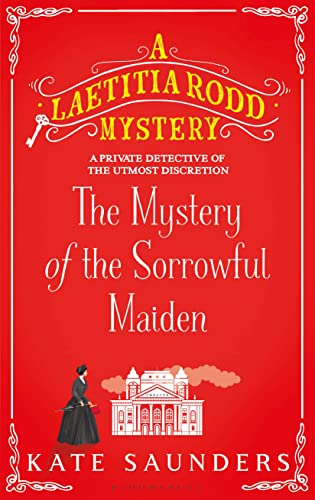 Red book cover with title, illustration of a woman and building.