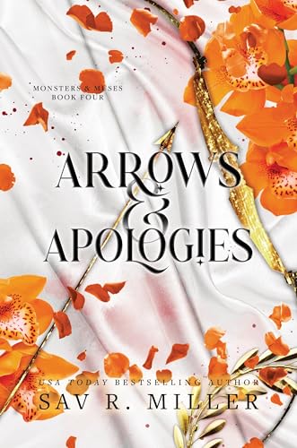 Book cover with orange flowers, gold arrows, and dark script title.
