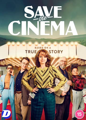 “Save the Cinema” DVD cover featuring a group of people in front of a cinema.