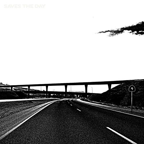 Black and white album cover for Saves The Day’s “9” featuring a highway.