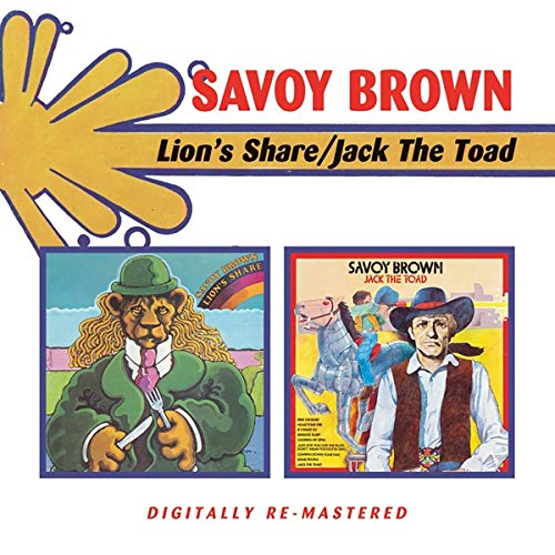Savoy Brown CD cover with lion, cowboy, and digitally remastered text.