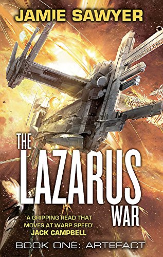 Sci-fi book cover featuring a detailed spaceship amidst a fiery battle.