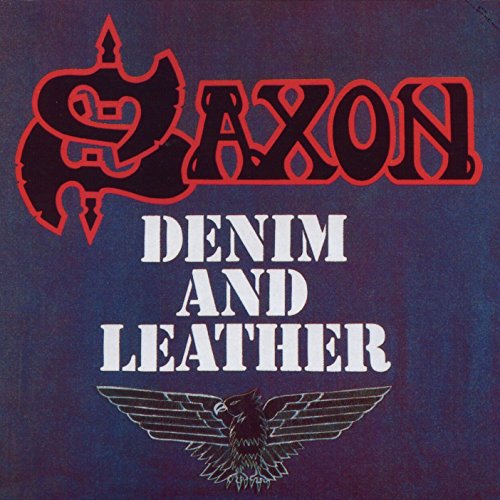 Album cover featuring the Saxon logo, album title, and an eagle on blue background.