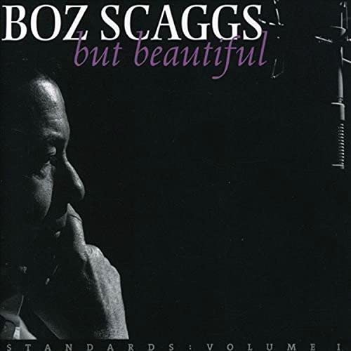 Boz Scaggs’ “But Beautiful” vinyl album cover, portrait in shadow.
