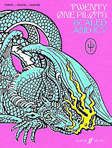 Sheet music cover for Twenty One Pilots’ “Scaled and Icy” featuring a blue dragon.