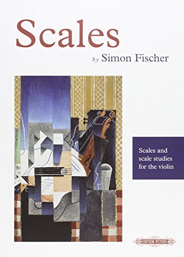 Book cover for “Scales” featuring abstract violin painting and text.