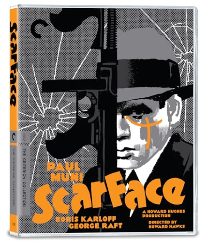 “Scarface” 4K Blu-ray case with a man in a hat and a gun.
