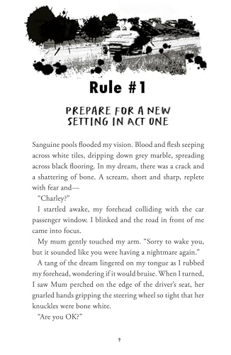 Page from a book titled Rule #1, featuring text about a nightmare and car.