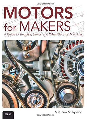 Book cover with title "Motors for Makers" and image of motor parts.
