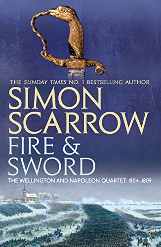 Book cover featuring a golden sword hilt over a snowy battlefield painting.