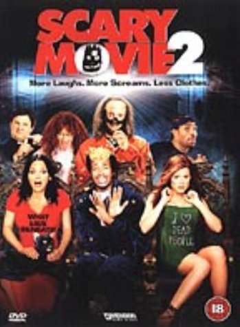 DVD cover for "Scary Movie 2" featuring a group of actors in costumes.