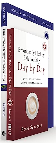 White workbook with red spine, title “Emotionally Healthy Relationships Day by Day.”