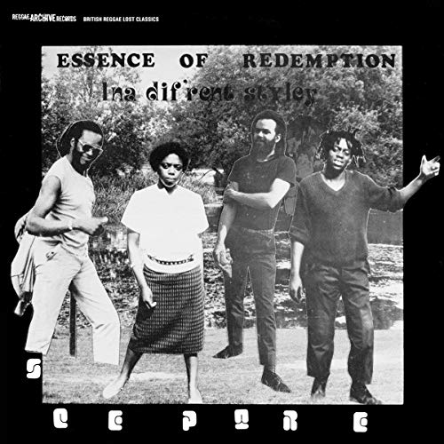Sceptre CD cover: black and white photo of four people in a field.