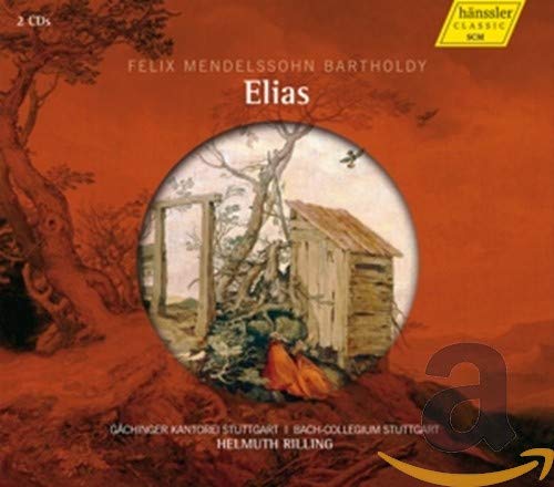 CD cover for "Elias" by Felix Mendelssohn, featuring a rustic landscape.