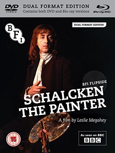 Schalcken The Painter" Blu-ray cover featuring a man in 18th-century attire with a palette.
