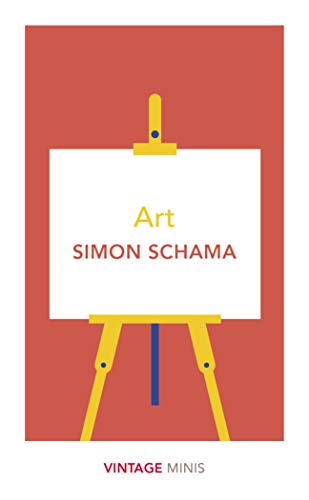 Red cover with a white canvas on a yellow easel, text reads "Art".