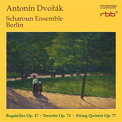 CD cover featuring an impressionistic painting of figures in a park.