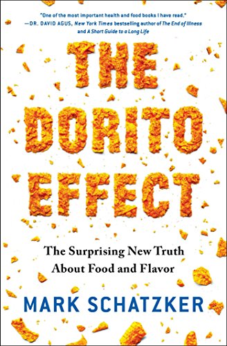 Book cover for "The Dorito Effect" with orange text and chip graphics.