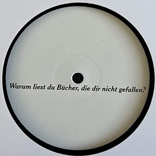 Black vinyl record with white label and German text.