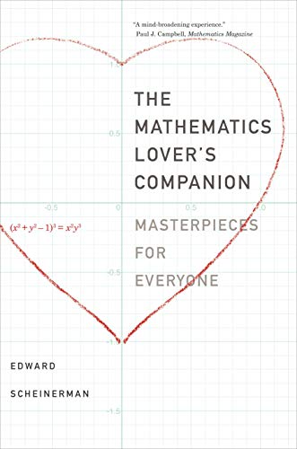 Book cover with a red heart graph and title: "The Mathematics Lover's Companion".