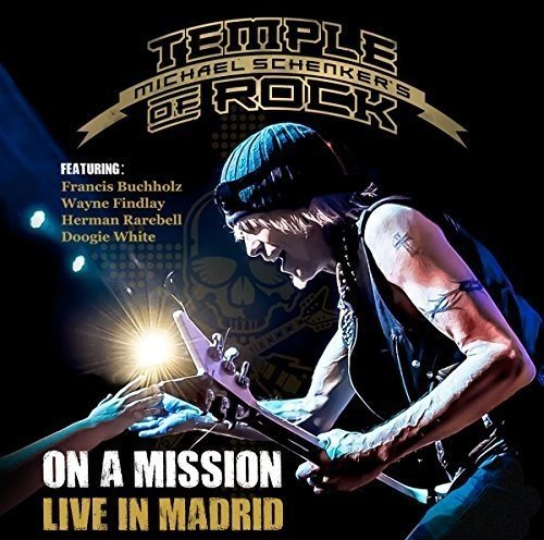 "CD cover featuring Michael Schenker playing guitar on stage, with text and logo."