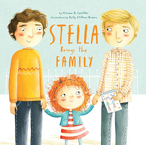 Book cover depicting a young girl with two fathers in front of a fence.