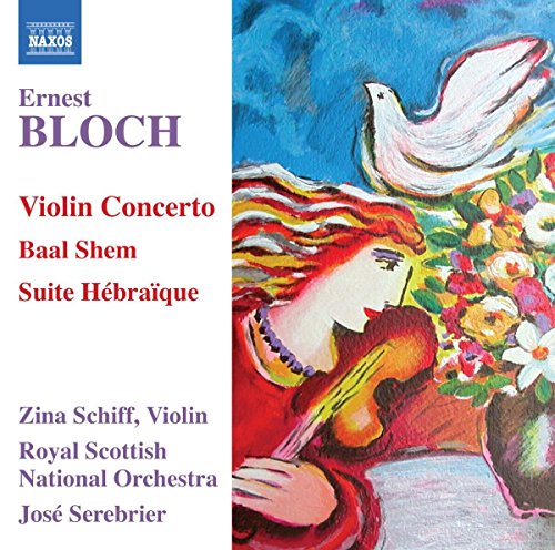 CD cover for Ernest Bloch’s violin concerto with painted portrait.