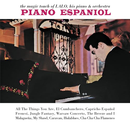 Album cover: Lalo Schifrin playing piano, ornate railing in background.