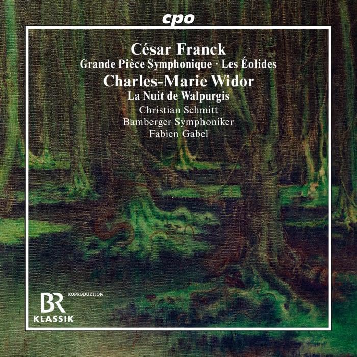 CD cover for Franck and Widor orchestral works, forest scene.