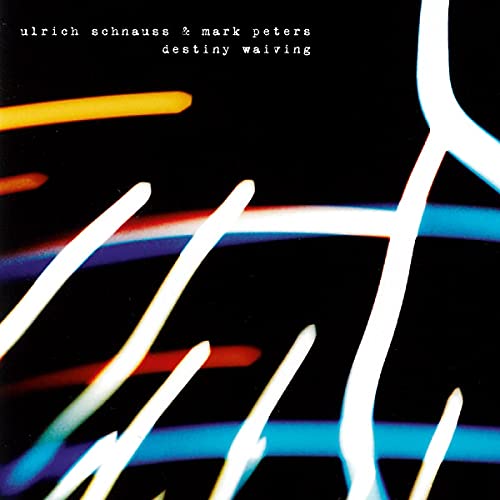 CD cover with abstract white and colored lines on black background.