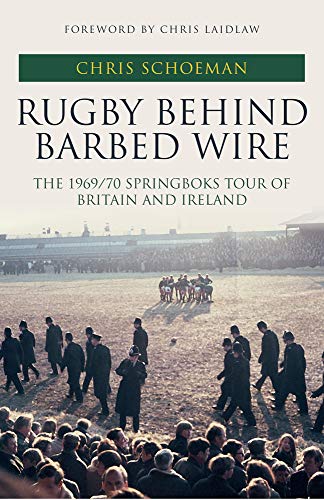 Book cover depicting a 1969/70 rugby match with crowds and security.