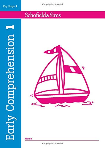 Early comprehension workbook cover with a pink sailboat illustration.